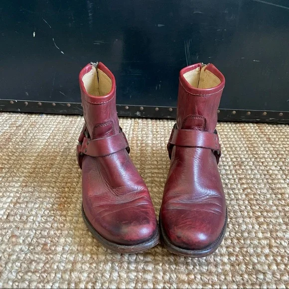 Frye Red Ankle Boots - Picture 3 of 7